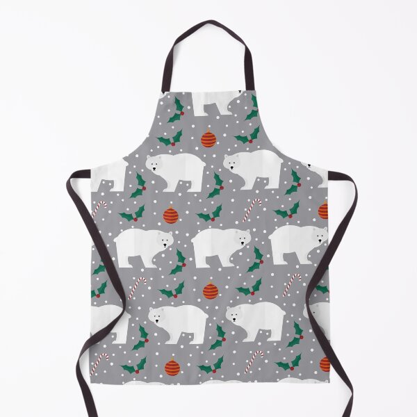 Item preview, Christmas polar bears on grey designed and sold by reneesillus.