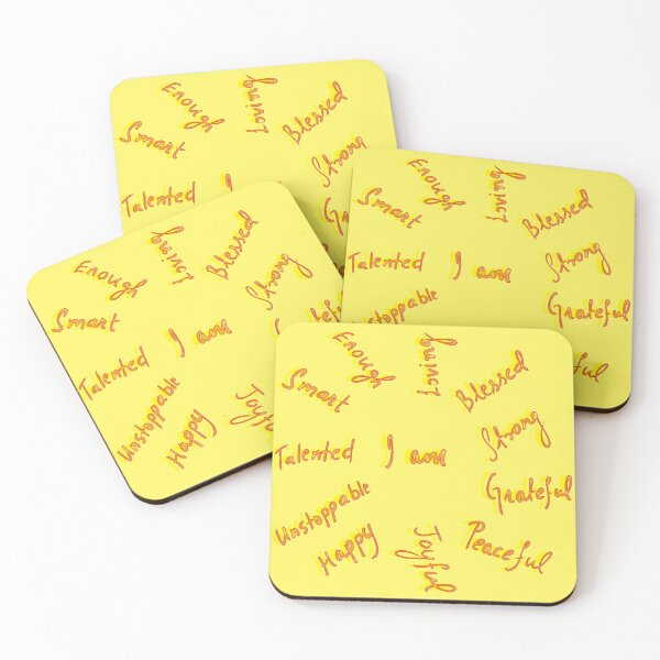 Item preview, I Am Affirmations - Red and Yellow designed and sold by Shalini Bisht.