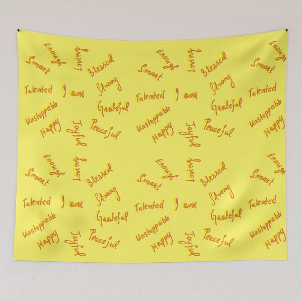 Item preview, I Am Affirmations - Red and Yellow designed and sold by Shalini Bisht.