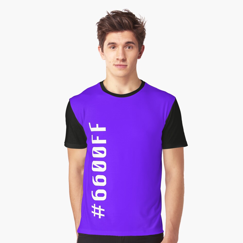 purple-hex-code-6600ff-t-shirt-for-sale-by-grathicks-redbubble-purple-graphic-t-shirts