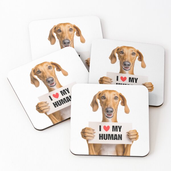 Item preview, Cute Azawakh dog with Signboard I love my Human  designed and sold by LazyOwlStore.