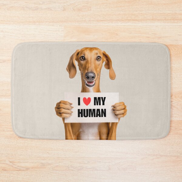 Item preview, Cute Azawakh dog with Signboard I love my Human  designed and sold by LazyOwlStore.
