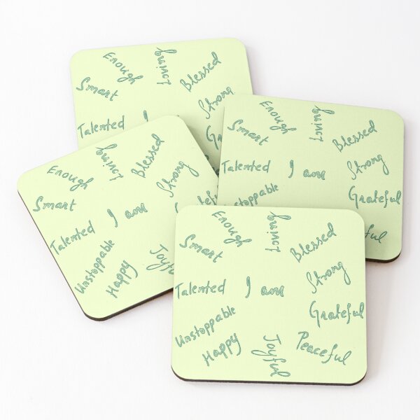 Item preview, Positive Affirmations - Mint and Teal Blue designed and sold by Shalini Bisht.