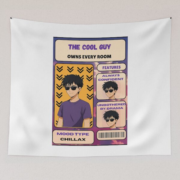 Item preview, Cool Anime Guy Card – Chillax Mood Aesthetic designed and sold by SoulFlex.