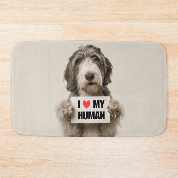 Item preview, Cute Grand Basset Griffon Vendéen dog with Signboard I love my Human  designed and sold by LazyOwlStore.