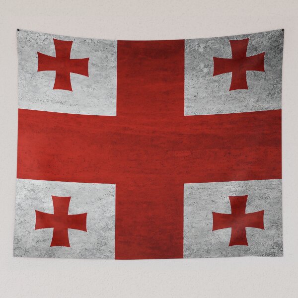 Item preview, Georgian Cross Flag designed and sold by Kaleidoscope Print.
