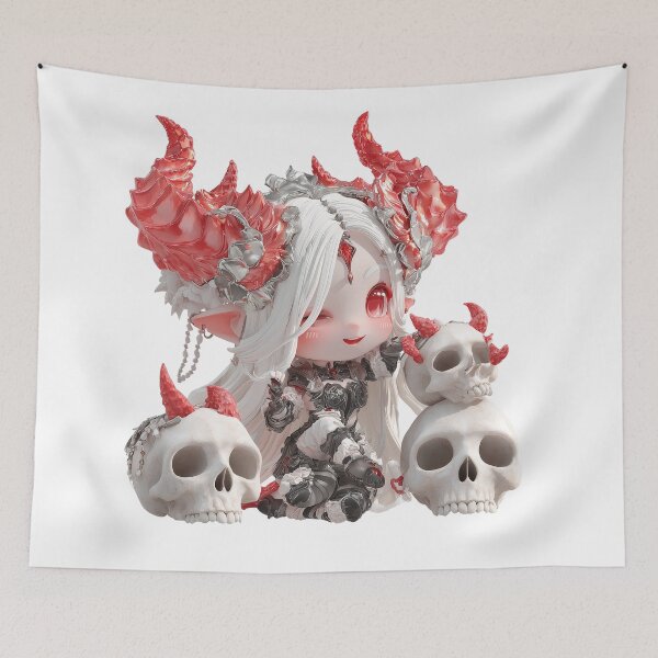 Item preview, Hekate Halloween Skull Goddess | Gothic Demon Witch Art designed and sold by GoldenChiArt.