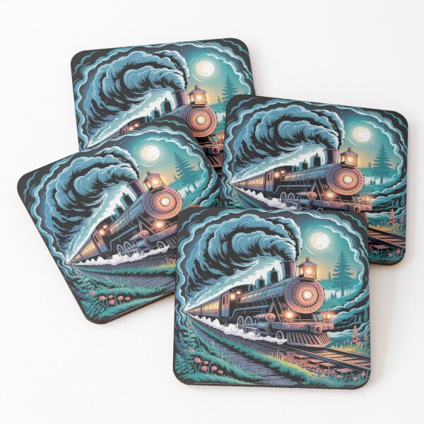 Item preview, Mystical train emerging from swirling mist. designed and sold by Lilashakti ⭐️ ⭐️ ⭐️ ⭐️ ⭐️.
