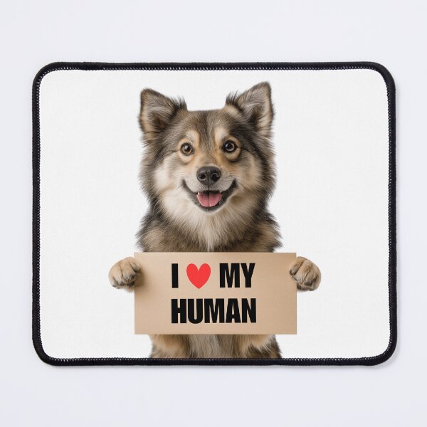 Item preview, Cute Norwegian Lundehund dog with Signboard I love my Human  designed and sold by LazyOwlStore.