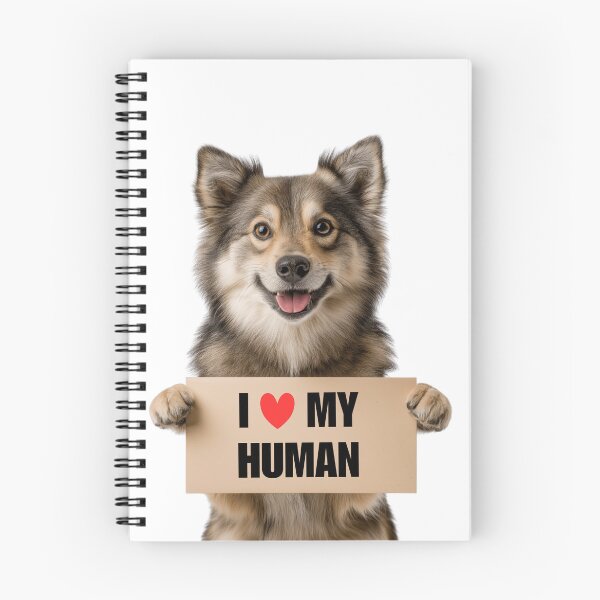 Item preview, Cute Norwegian Lundehund dog with Signboard I love my Human  designed and sold by LazyOwlStore.