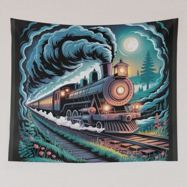 Item preview, Mystical train emerging from swirling mist. designed and sold by Lilashakti ⭐️ ⭐️ ⭐️ ⭐️ ⭐️.