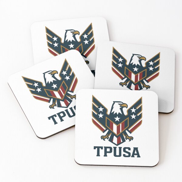 Aperçu de l'œuvre Autocollant politique patriotique TPUSA Eagle Shield créée et vendue par GeniePixel.