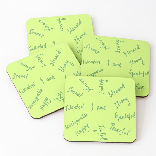Item preview,  Positive Affirmations -  Light Green and Teal Blue designed and sold by Shalini Bisht.