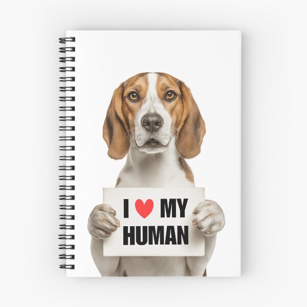Item preview, Cute English Foxhound dog with Signboard I love my Human  designed and sold by LazyOwlStore.