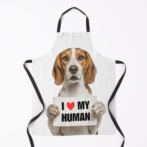 Item preview, Cute English Foxhound dog with Signboard I love my Human designed and sold by LazyOwlStore.