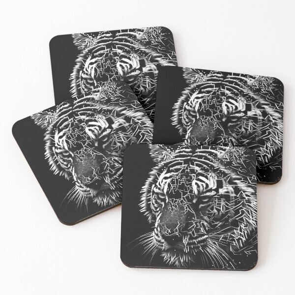 Item preview, Tiger Abstract Cat Image Black  White designed and sold by LisandroBlick1.
