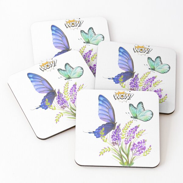 Item preview, Butterflies & Lavender Flowers | Nature Aesthetic Design designed and sold by Ramya designs .