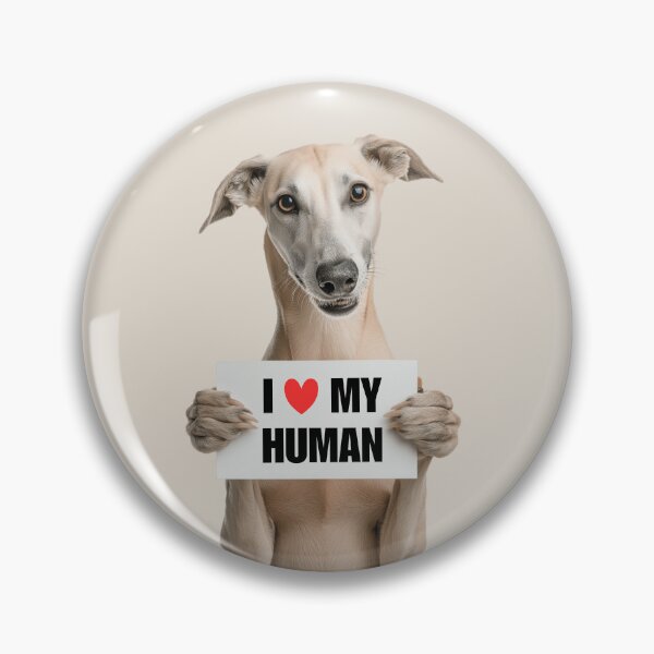 Item preview, Cute Sloughi dog with Signboard I love my Human  designed and sold by LazyOwlStore.
