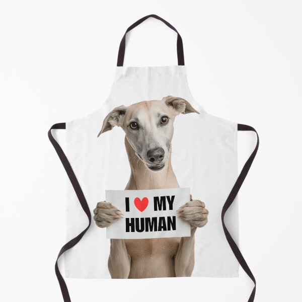 Item preview, Cute Sloughi dog with Signboard I love my Human designed and sold by LazyOwlStore.