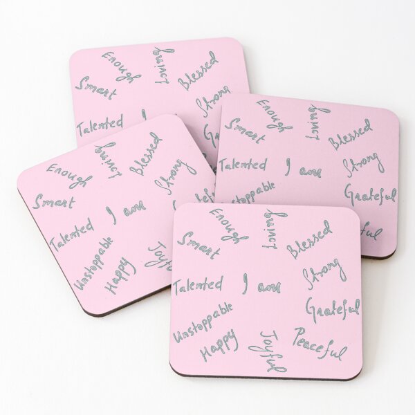 Item preview, Positive Affirmations -  Pink and Teal Blue designed and sold by Shalini Bisht.