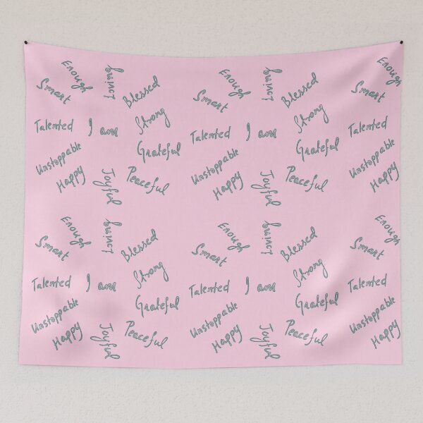 Item preview, Positive Affirmations -  Pink and Teal Blue designed and sold by Shalini Bisht.