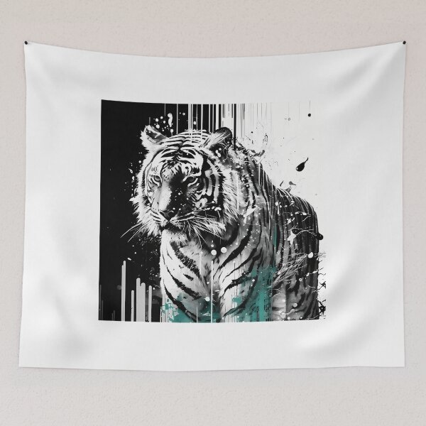 Item preview, Tigre  Cat  Black White designed and sold by LisandroBlick1.