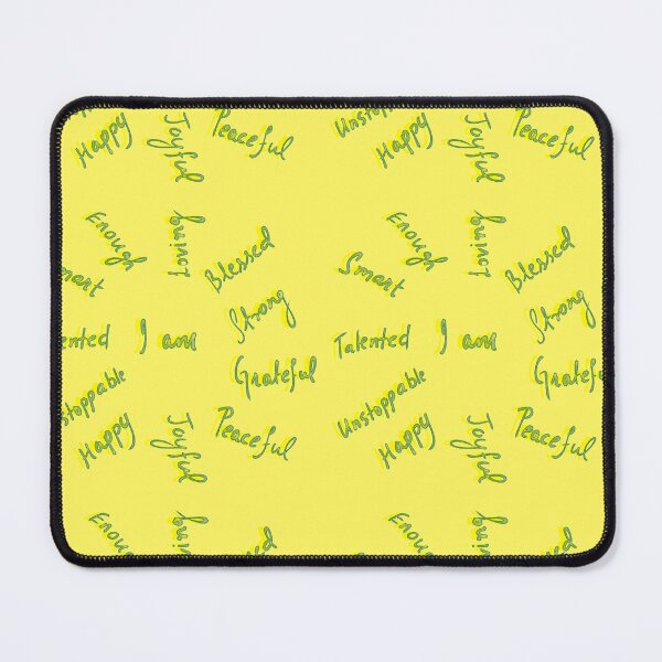 Item preview, Positive Affirmations -  Yellow and Teal Blue designed and sold by Shalini Bisht.