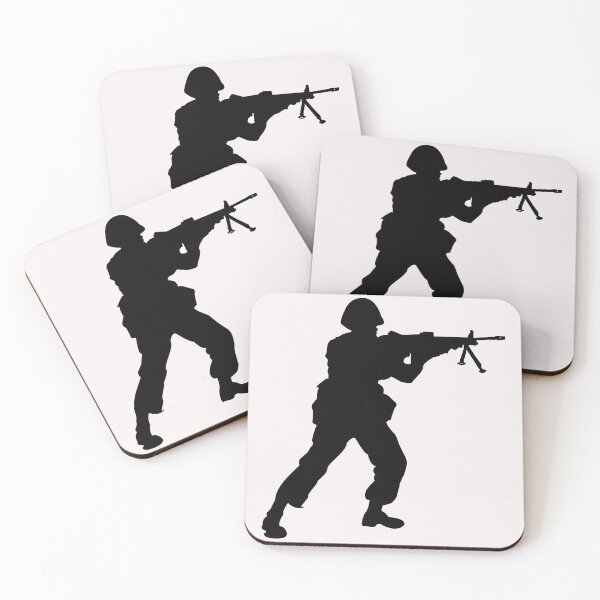 Item preview, Ejército - Soldado - Ametralladora de asalto - Silhouette X 300 designed and sold by Military Insignia Products.