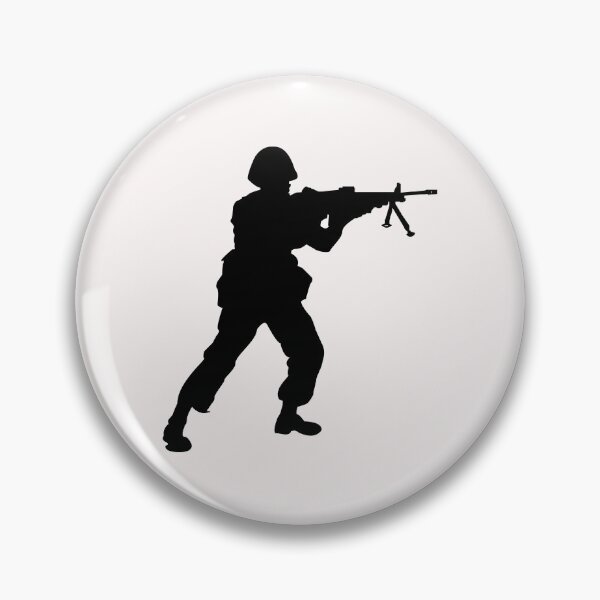 Item preview, Ejército - Soldado - Ametralladora de asalto - Silhouette X 300 designed and sold by Military Insignia Products.