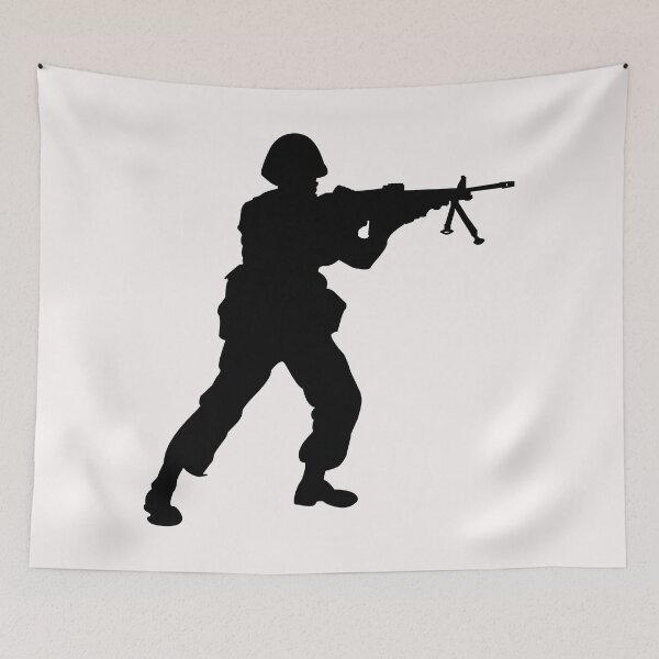 Item preview, Ejército - Soldado - Ametralladora de asalto - Silhouette X 300 designed and sold by Military Insignia Products.