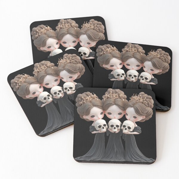 Item preview, Hekate Chibi Halloween Skull Goddess | Cute Witchy Gothic Art designed and sold by GoldenChiArt.