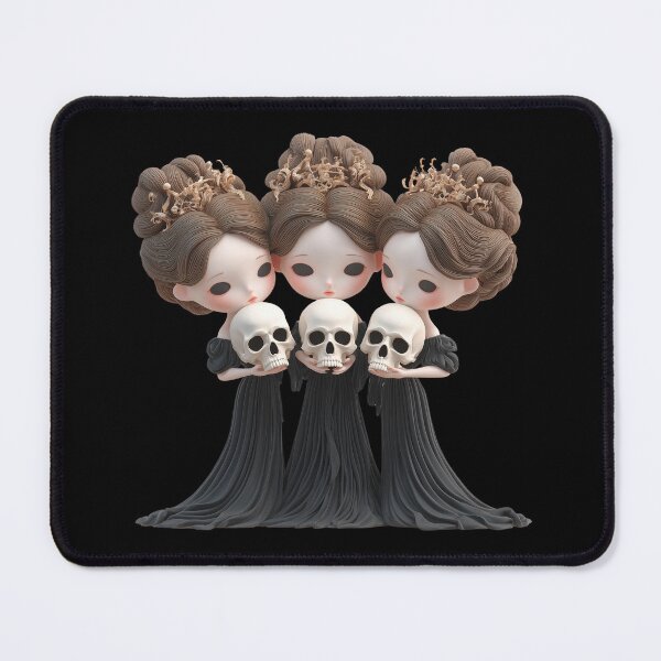 Item preview, Hekate Chibi Halloween Skull Goddess | Cute Witchy Gothic Art designed and sold by GoldenChiArt.