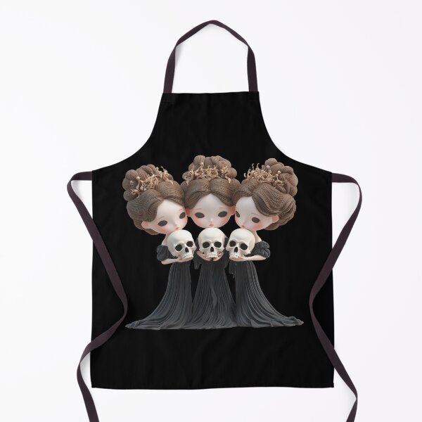 Item preview, Hekate Chibi Halloween Skull Goddess | Cute Witchy Gothic Art designed and sold by GoldenChiArt.