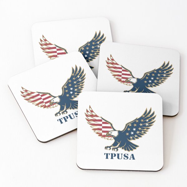 Aperçu de l'œuvre T-shirt politique patriotique TPUSA Eagle Shield créée et vendue par GeniePixel.