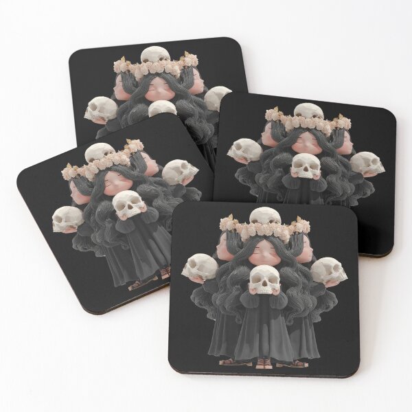 Item preview, Hekate Chibi Halloween Skull Goddess | Cute Gothic Witch Art designed and sold by GoldenChiArt.