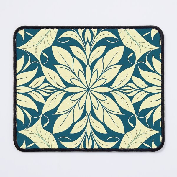 Item preview,  Blue, Flowers & Leaves, Abstract Artistic Stylize, Symmetrical Repeated Texture Pattern (image size 8320x12480) designed and sold by Digital-Davinci.