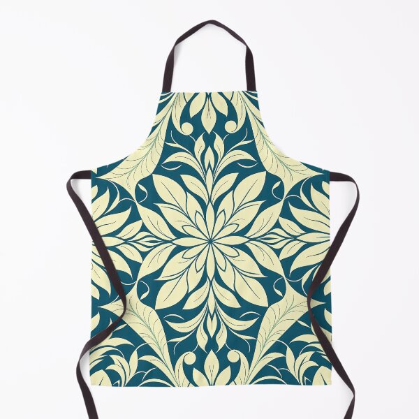 Item preview,  Blue, Flowers & Leaves, Abstract Artistic Stylize, Symmetrical Repeated Texture Pattern (image size 8320x12480) designed and sold by Digital-Davinci.