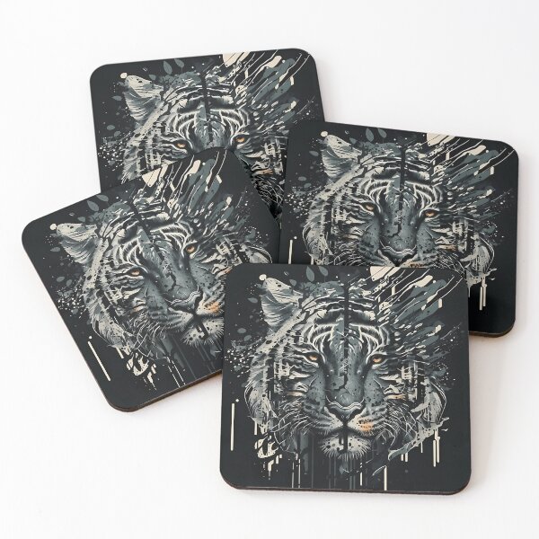 Item preview, Tiger Cat Image Black  White designed and sold by LisandroBlick1.