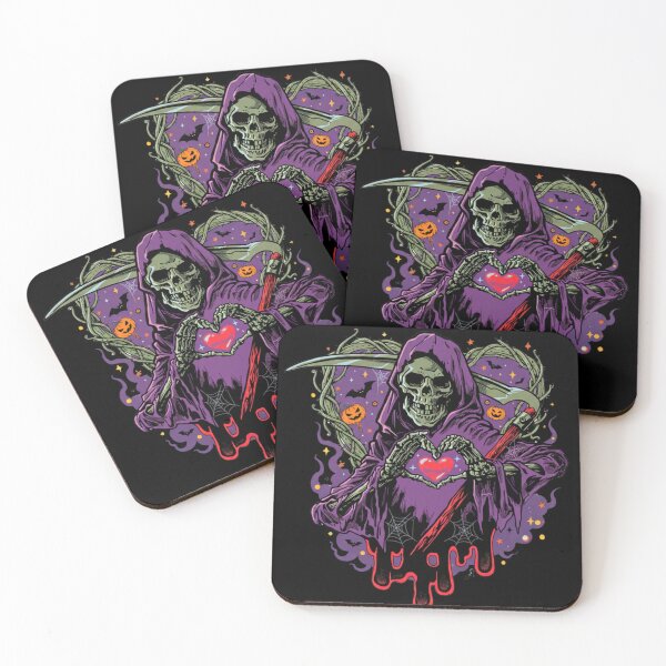 Item preview, Grim Reaper Halloween with Heart – Spooky Gothic Skeleton Art designed and sold by DamianRoy88.