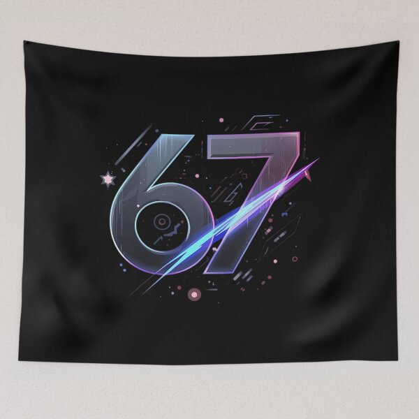 Item preview, 67 Trend  Viral Minimalist Number Design designed and sold by AlishaFrances.