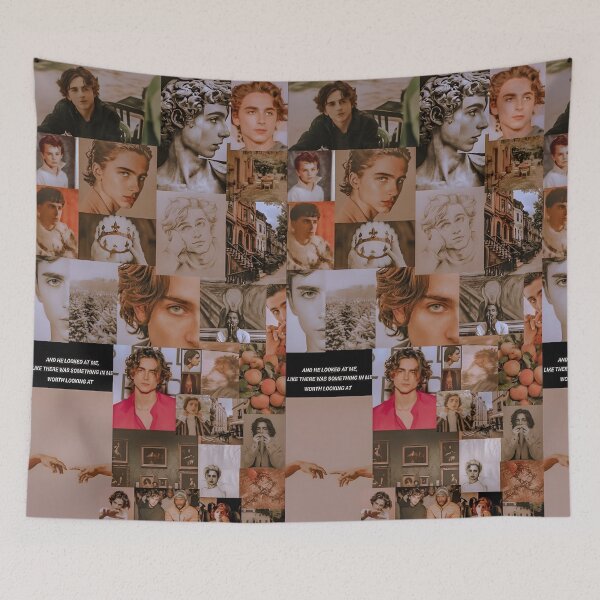 Item preview, Timothée Chalamet Collage – Vintage Aesthetic Art Moodboard designed and sold by Underhillboon.