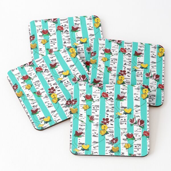 Item preview, Birch Trees On Aqua designed and sold by TigaTiga.