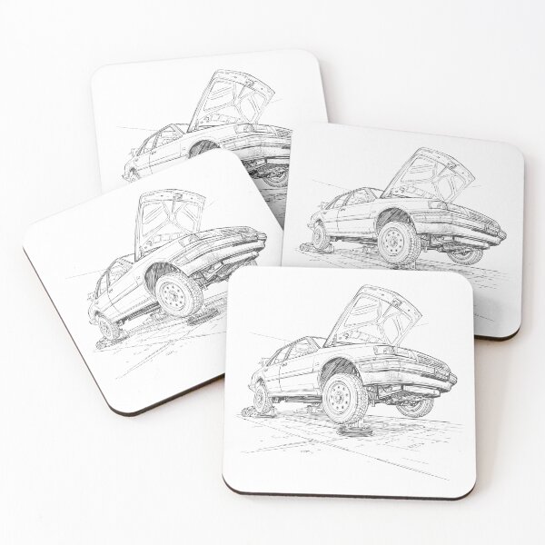 Item preview, Broken Down Car – Pencil Sketch designed and sold by RvinJo8.
