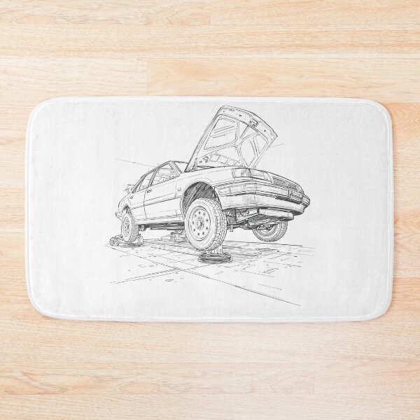 Item preview, Broken Down Car – Pencil Sketch designed and sold by PING 999 STUDIO.