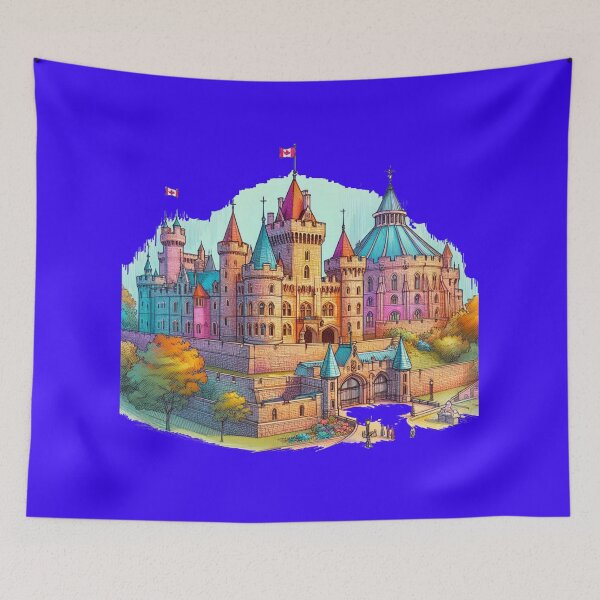 Item preview,  Colorful 3D Sketch of Windsor Castle Canada – Cute and Beautiful Views,  designed and sold by PaintMeWorld.