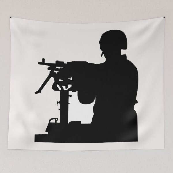 Item preview, Army - Soldier - MG Vehicle Mounted - Silhouette X 300 designed and sold by Military Insignia Products.