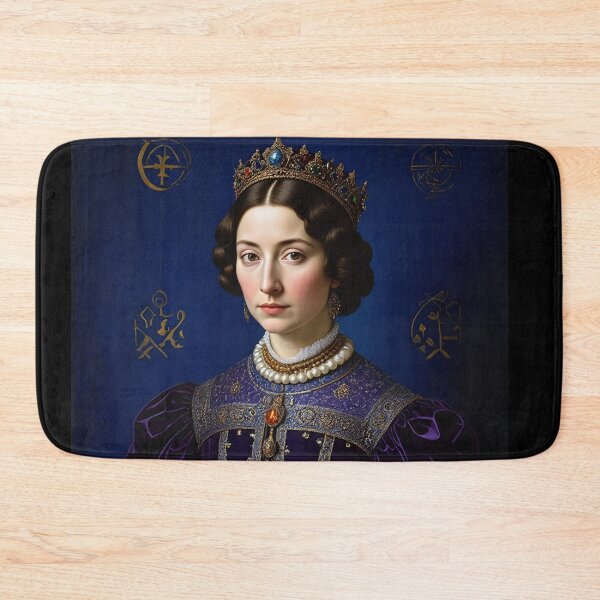 Item preview, Medieval Queen vintage art style painting designed and sold by Vintage Designs +.