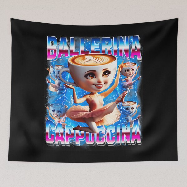 Item preview, Ballerina Cappuccina Coffee Head Dance Meme Chaos designed and sold by AlishaFrances.