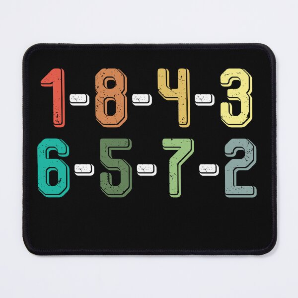 Item preview, 1843 Colorful Vintage Number Grid Retro Style designed and sold by quptysonatp.