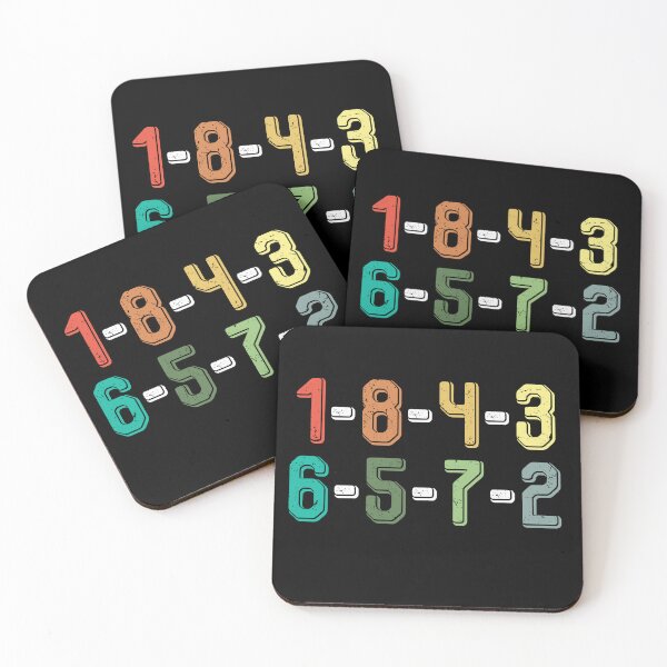Item preview, 1843 Colorful Vintage Number Grid Retro Style designed and sold by quptysonatp.